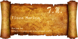Tisza Marica névjegykártya